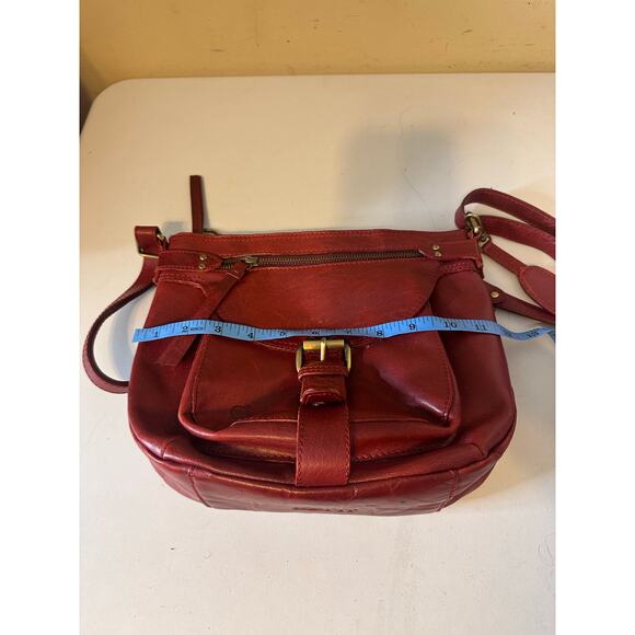 Børn Red Leather Crossbody Bag - Stylish and Practical! - Picture 10 of 12